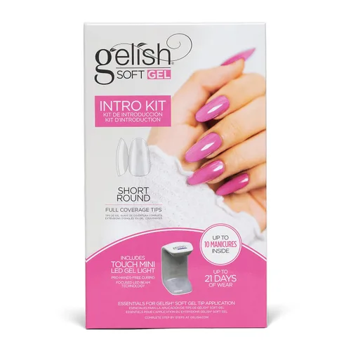 Vista 7 de Gelish Soft Gel™ - Kit de iniciador de introducción de cobertura completa, puntas de presión de ataúd mediano