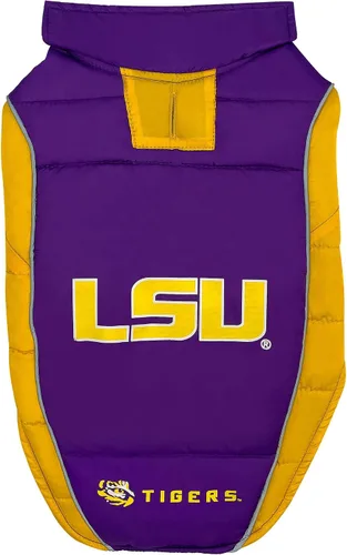 Vista 17 de Pets First Collegiate Clemson Tigers - Chaleco acolchado para perros y gatos. Talla S. Abrigo cálido, acogedor e impermeable, para perros y gatos
