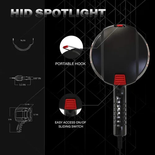 Vista 9 de GOODSMANN HID - Foco de barco de 12 V CC con cable de extensión para encendedor de cigarrillos de coche de 10 pies