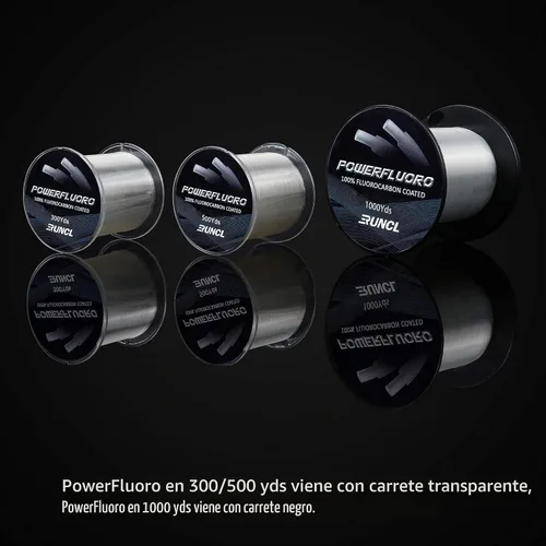 Vista 7 de RUNCL Línea de Pesca de Fluorocarbono, Línea Líder PowerFluoro Clear Ice para Pesca - Prácticamente Invisible, Hundimiento Más Rápido, Sensibilidad