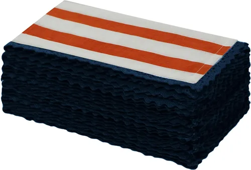 Vista 10 de COTTON CRAFT Servilletas de tela – Juego de 12 servilletas de cena de algodón puro tejido slub – Servilletas gruesas, duraderas, absorbentes Rayas