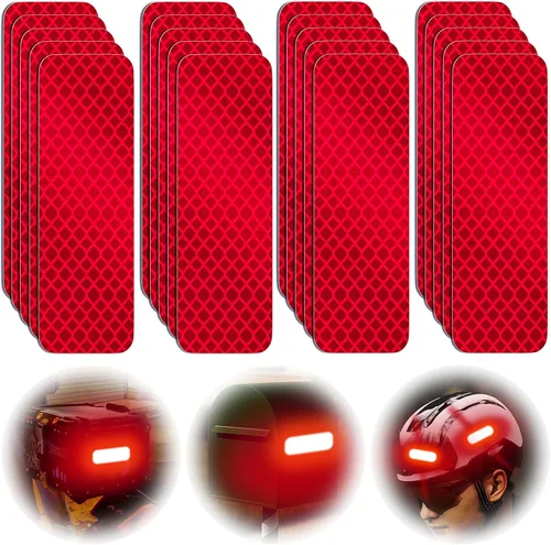 Vista 10 de PHIXBEAR 20 piezas calcomanías reflectantes súper reflectantes hechas de 3M 823i, cinta reflectante de seguridad para automóvil, bicicleta, buzón