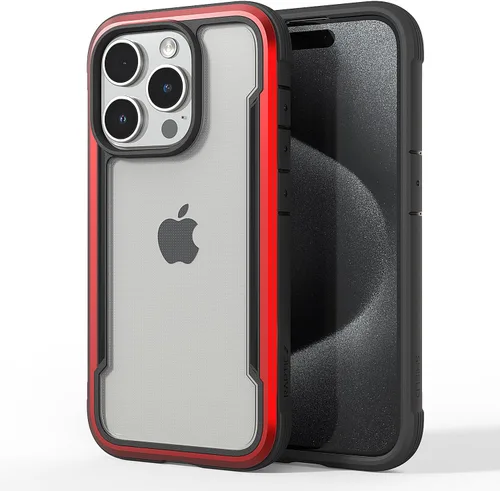 Vista 9 de Raptic Shield - Funda compatible con iPhone 12 Pro Max, protección contra golpes, marco de aluminio duradero, probada para caídas de 10 pies de Rojo