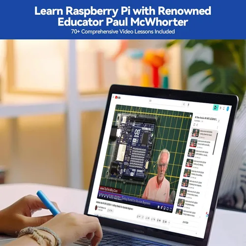 Vista 2 de SunFounder Da Vinci Kit de inicio para Raspberry Pi 5 4B 3B B+ 400, Zero 2 W, Python C Java Scratch Node.js, tutoriales en línea y cursos en video