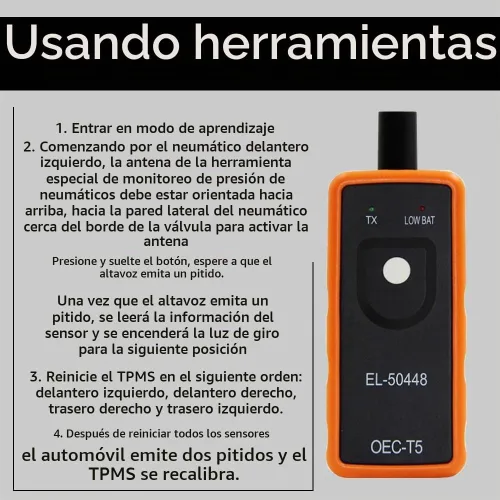 Vista 6 de HAOBO Herramienta de reaprendizaje TPMS para GM, herramienta de programación TPMS, programación automática del sistema de monitor de presión