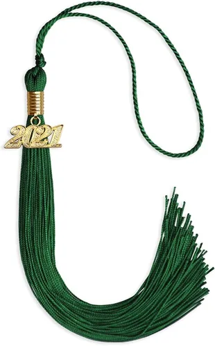 Vista 30 de Endea Graduation - Borla de un solo color con fecha dorada (Oro Antiguo, 2020)