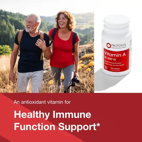 Vista 3 de PROTOCOL FOR LIFE BALANCE Vitamina A 25,000 UI - Salud ocular, retina e inmune - 100 cápsulas blandas