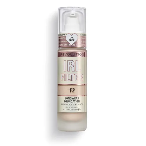 Vista 21 de Revolution IRL Filter Longwear Foundation, F7 Fórmula suave y transpirable, cobertura media a completa, acabado mate, vegano y libre de crueldad
