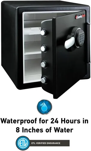 Vista 8 de SentrySafe Caja de seguridad contra incendios, caja de seguridad extra grande con clave, 1,23 pies cúbicos, SFW123CU