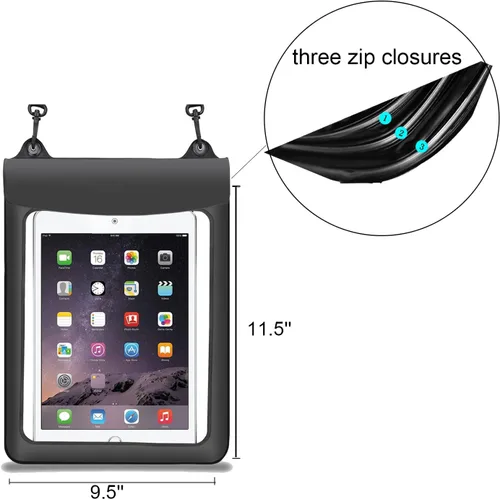 Vista 4 de Funda impermeable para tableta Bolsa seca para Samsung Galaxy Tab A9+ Plus, A9, S9, S9 FE, S9+, A7 Lite, S6 Lite, S8, S8+, A8 10.5, A 10.1, S4, iPad