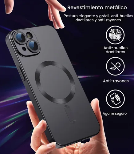 Vista 6 de LEKEVO Funda magnética para iPhone 13 [compatible con MagSafe] [protector de lente de cámara integrado] Funda delgada de silicona suave a prueba