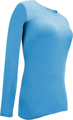 Vista 29 de Natural Uniforms Camiseta Under Scrub para mujer, cuello redondo, manga larga, paquete de 3, paquete múltiple de 3