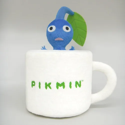 Vista 2 de Nintendo Sanei Boeki PKZ02 Peluche de Pikmin Serie de Mercancía, Soporte de Accesorio Pikmin Azul (Taza), Altura 5.9 pulgadas (15 cm)