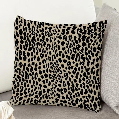 Vista 59 de Funda de cojín decorativa con estampado de guepardo verde peridoto para sofá, funda de almohada verde crema con estampado de leopardo con A-16