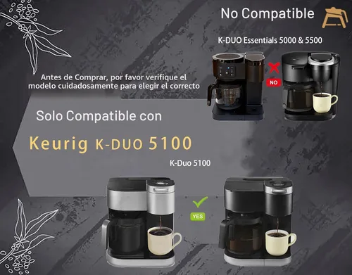 Vista 3 de Repuesto de jarra de café de vidrio para 12 tazas compatible con cafetera Keurig K-Duo Single Serve & Carafe, no compatible con modelos K-Duo