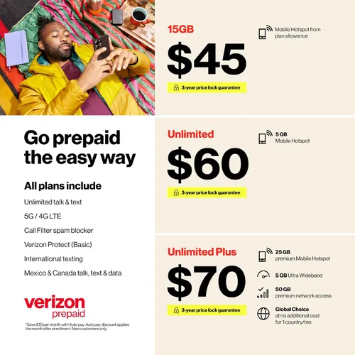 Vista 2 de Verizon Prepago Motorola moto g Play 2024, 64GB, Azul Zafiro - Teléfono inteligente prepago, pantalla HD+ de 6.5" a 90Hz, sistema de cámara de 50MP