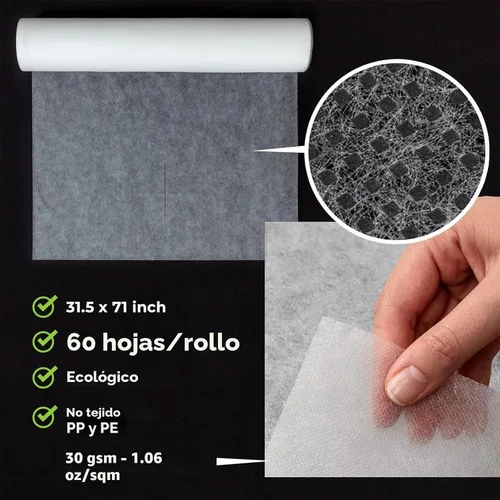 Vista 2 de Funda Desechable para Cama de Masaje - Material Desechable No Tejido - Ideal para Spa, Mesa de Masaje, Tatuaje, Mesa de Depilación con Cera