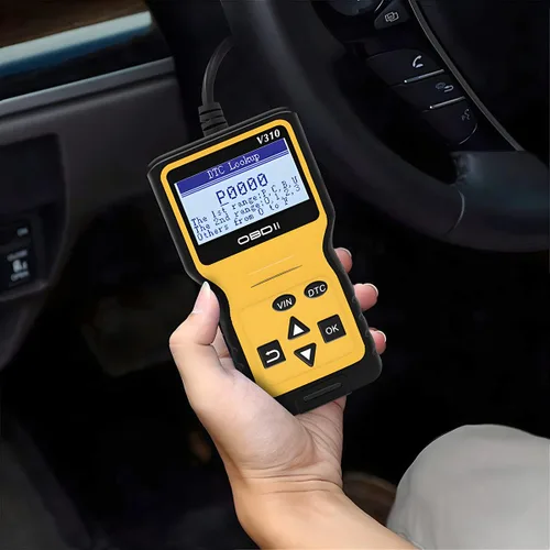 Vista 6 de AUCELI Escáner OBD2 Lector de Códigos para Check Engine del Automóvil, Herramienta de Diagnóstico CAN, Lee y Borra Códigos de Falla, Sonda