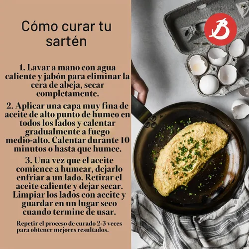 Vista 4 de Sartén de hierro Country Chef de DeBuyer con mineral B, redondo, Plateado/Gris
