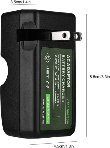 Vista 5 de Adaptador de cargador de batería recargable portátil AC 100-240V Fuente de alimentación para Sony PSP con indicador de situación de carga, adecuado
