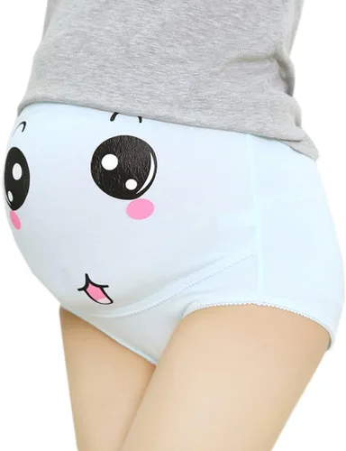 Vista 3 de Cotton Whisper 3 paquetes de pantys ajustables con estampado de sonridad de embarazo maternidad