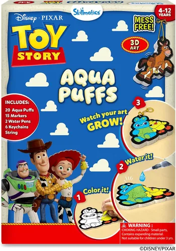 Vista 11 de Skillmatics Aqua Puffs - Kit de arte 3D, animales, pintura sin desorden por números, manualidades para niños, actividades de color de bricolaje