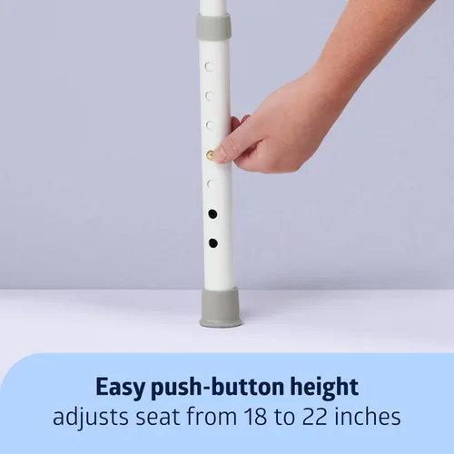 Vista 5 de Medline Cómoda de brazo abatible para adultos y personas mayores, asiento acolchado, orinal extraíble, protector contra salpicaduras, brazos