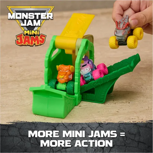 Vista 3 de Monster Jam Mini Jams Crash & Crumble Skull Escape Monster Truck Playset