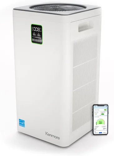 Vista 8 de Kenmore PM1010 Purificadores de aire para dormitorio hasta 348 pies cuadrados con filtro HEPA H13 auténtico, traba para niños, modo de sueño