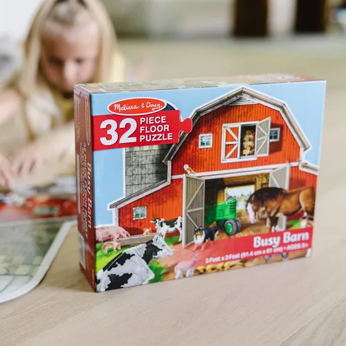 Vista 9 de Melissa & Doug - Rompecabezas de suelo con forma de granero