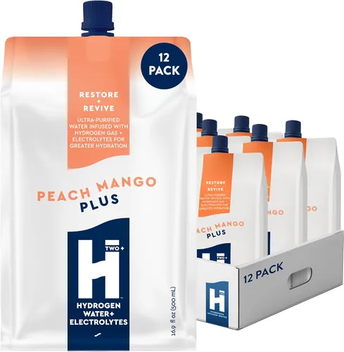 Vista 16 de HTWO Plus Agua de hidrógeno molecular con electrolitos, sabor a limonada de uva, paquetes de hidratación sin azúcar, paquete de 6 unidades de 16.9