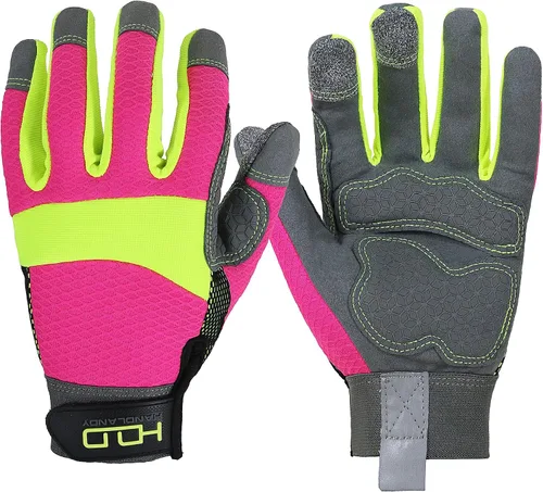 Vista 10 de HANDLANDY HLDD Work Gloves Women, Safety Work Gloves Touchscreen Working Glove for Mechanic, Gardening, Construction, DIY