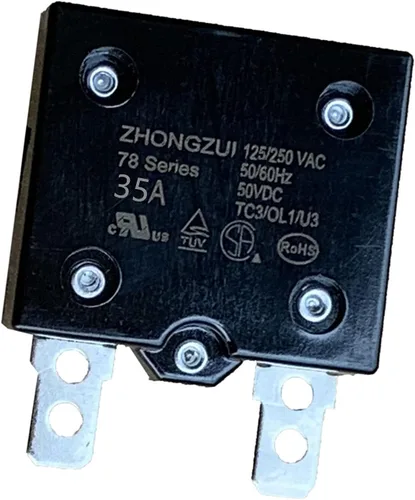 Vista 2 de weelye 1 unids 35A 125/250Vac 50Vdc relé de reinicio automático interruptor térmico disyuntor protector de sobrecarga de corriente para niños montar