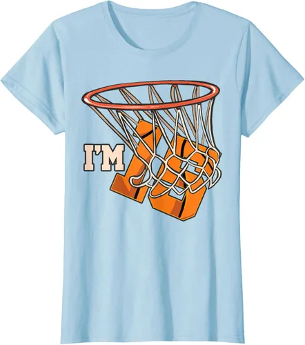 Vista 27 de Camiseta número 15 con temática de baloncesto para fiesta de cumpleaños, Negro, S