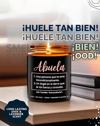 Vista 5 de Vela de Abuela - El mejor regalo de cumpleaños español para Abuela, Regalo de Cumpleaos