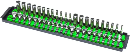Vista 17 de Ernst Manufacturing, organizador de enchufes con rieles - Organizador de enchufes Socket Boss de 2 rieles de 1/2 pulgada con bloqueo giratorio, 13