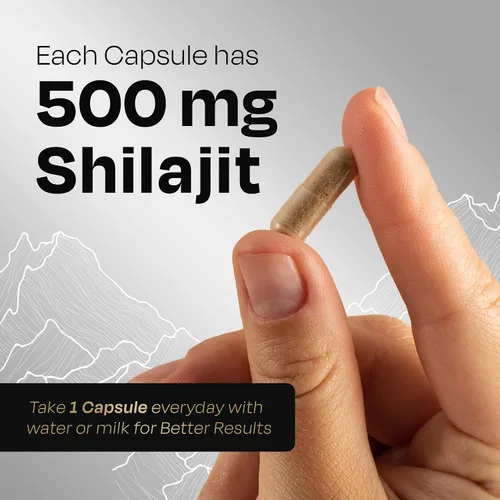Vista 3 de Auric Shilajit/Shilajeet Energy 60 Cápsulas Shilajit puro probado en laboratorio