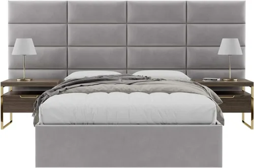 Vista 128 de Vänt - Paneles tapizados de cabecera para montar en la pared, diseño Elizabeth, 120 x 46 pulgadas, configuración de 16 paneles individuales