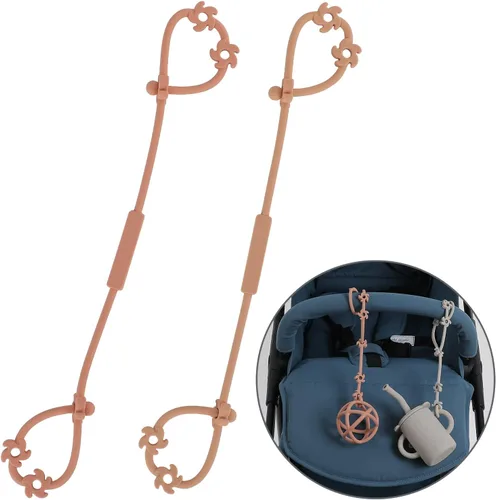 Vista 8 de Correas de seguridad de juguete, clips de silicona para chupetes, correa elástica ajustable para cochecitos, silla alta, cunas, cestas colgantes