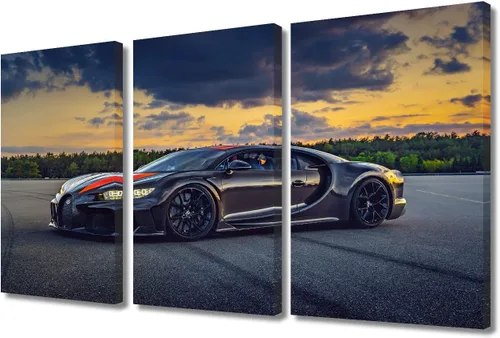 Vista 59 de Arte de pared de auto deportivo rojo para sala de estar, arte de pared de lienzo de súper auto genial, imágenes pósters, 3 piezas, arte moderno