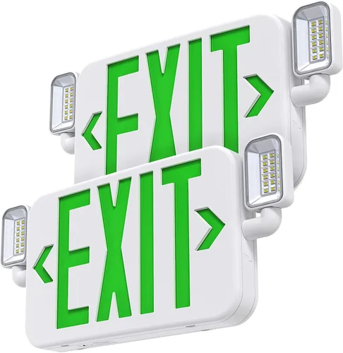 Vista 9 de Luz de emergencia LED para exteriores con sensor de fotocélula de reserva de batería, diagnóstico de autoprueba, paquete de pared comercial