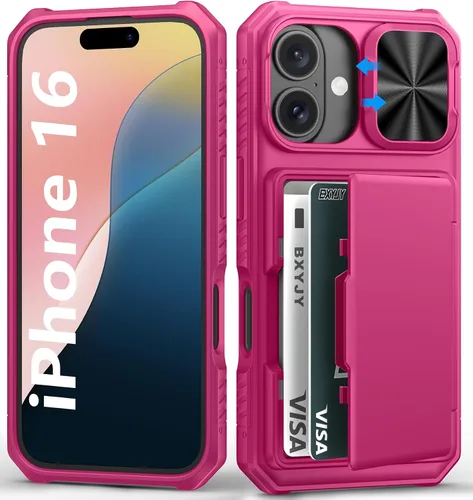 Vista 23 de BXYJY Funda tipo cartera para iPhone 15 Pro, tarjetero (4-5 tarjetas)
