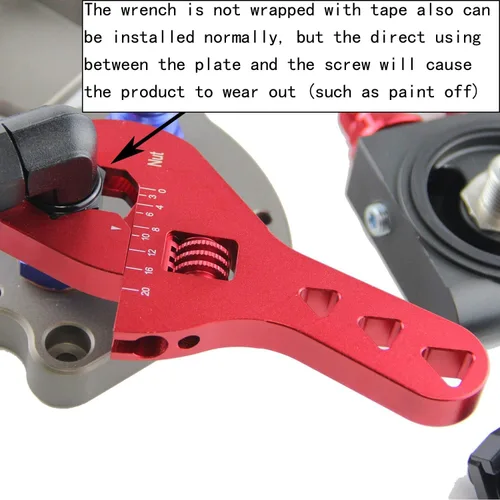 Vista 8 de AN3-20 Llave AN compacta ajustable de aluminio Llave universal con mango corto (rojo, AN3-AN20)