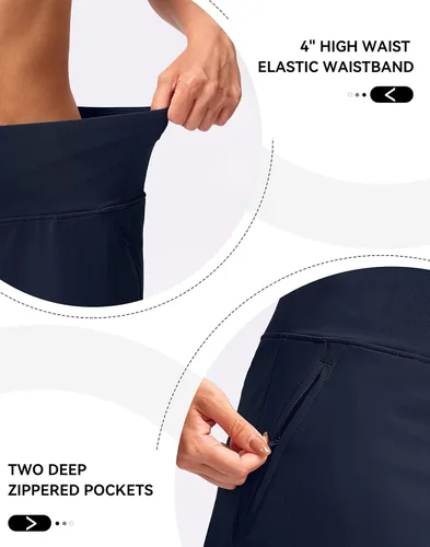 Vista 2 de G Gradual Faldas de golf para mujer, con bolsillos con cremallera, cintura alta, faldas para tenis, atletismo, entrenamiento, casual, verano