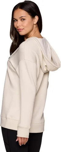 Vista 4 de RBX Sudadera con capucha para mujer con cordones, ajuste relajado, ligera, con capucha, para yoga, uso casual