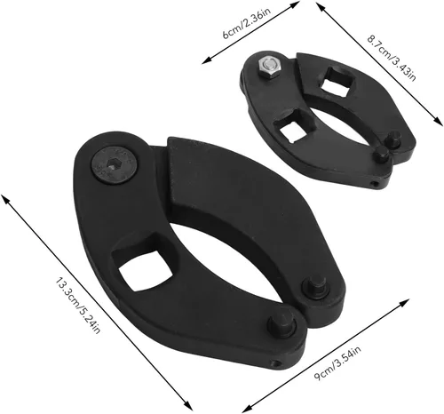 Vista 6 de OTC1266, llave de tuerca de glándula universal, antideformación, 2 piezas, acero al carbono, resistente, alta dureza para automóvil