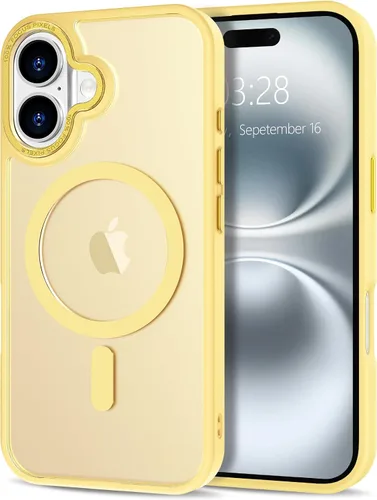 Vista 41 de Anuck - Funda magnética para iPhone 11 compatible con MagSafe, carcasa trasera mate translúcida dura, borde de TPU, delgada, resistente a impactos