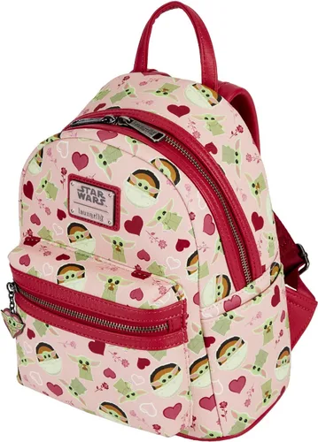 Vista 3 de Loungefly Star Wars Baby Yoda - Bolso de hombro con doble correa para mujer Multi Bolsillo
