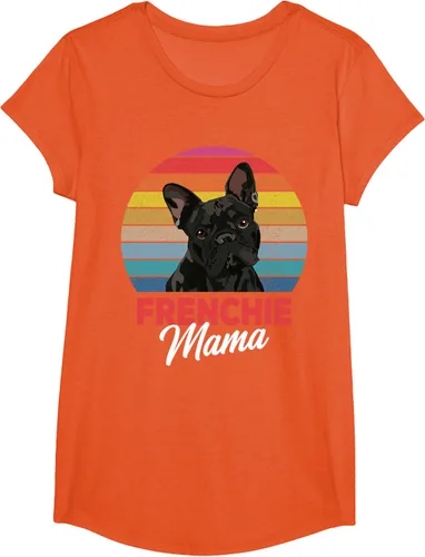 Vista 42 de Frenchie Mama - Camiseta divertida de regalo para niñas y perros Bulldog Francés, Negro, S