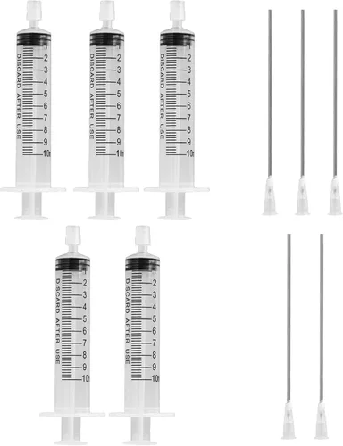 Vista 9 de Paquete de 4 unidades - Kit de decantador de extracto de jeringa de perfume de plástico de 5ml con punta de aguja de acero romo, adecuado